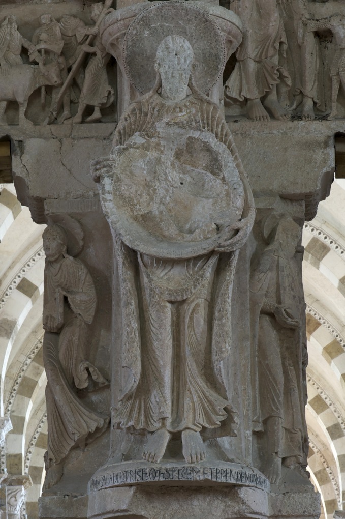 Vézelay-Abbatiale Sainte-Madeleine-Portail central de la nef - Saint-Jean-Baptiste (v. 1130)