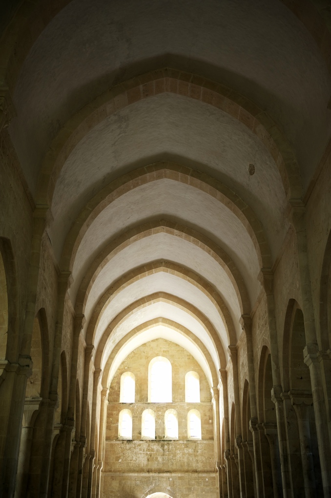 Montbard - Abbaye de Fontenay - Abbatiale : voûtes en berceau brisé