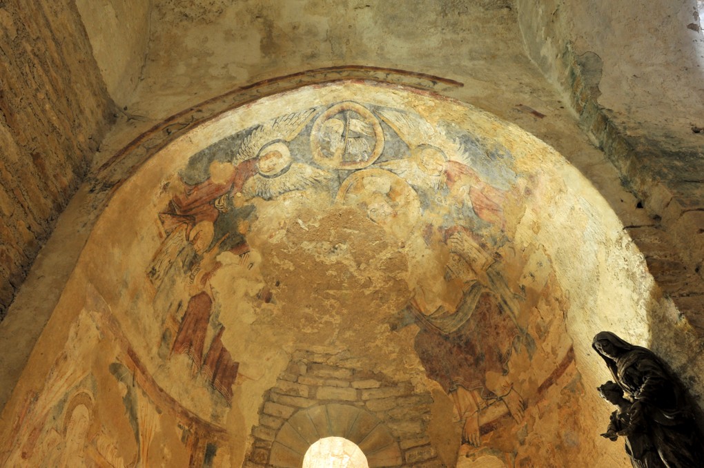 Martailly-lès-Brancion - Eglise Saint-Pierre de Brancion (XIIe siècle) : les fresques de l'abside