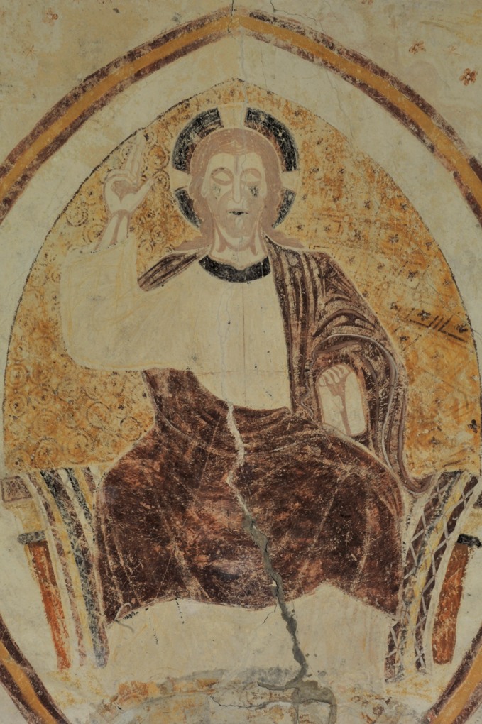Saint-Père - Commanderie de Villemoison - Chapelle : fresque de l'abside (fin du XIIe siècle)