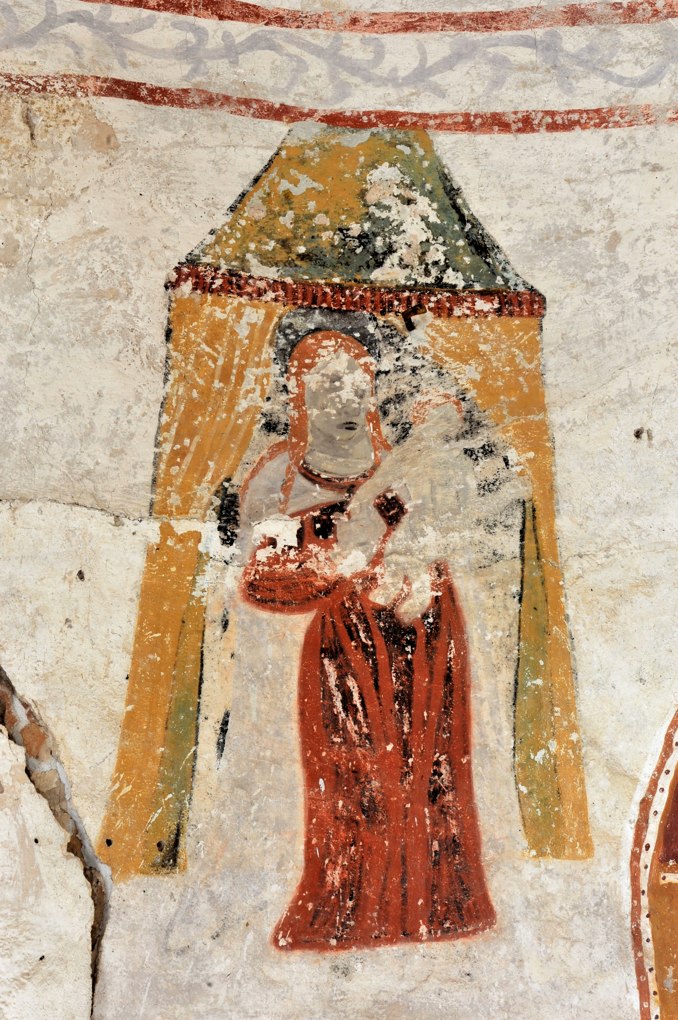 Semur-en-Brionnais - Eglise Saint-Martin-la-Vallée (début XIIe siècle ?) : peintures murales (XVIe siècle)