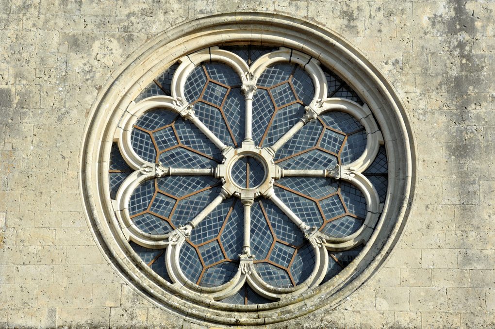 Montréal - Collégiale Notre-Dame : rosace (fin du XIIe siècle)