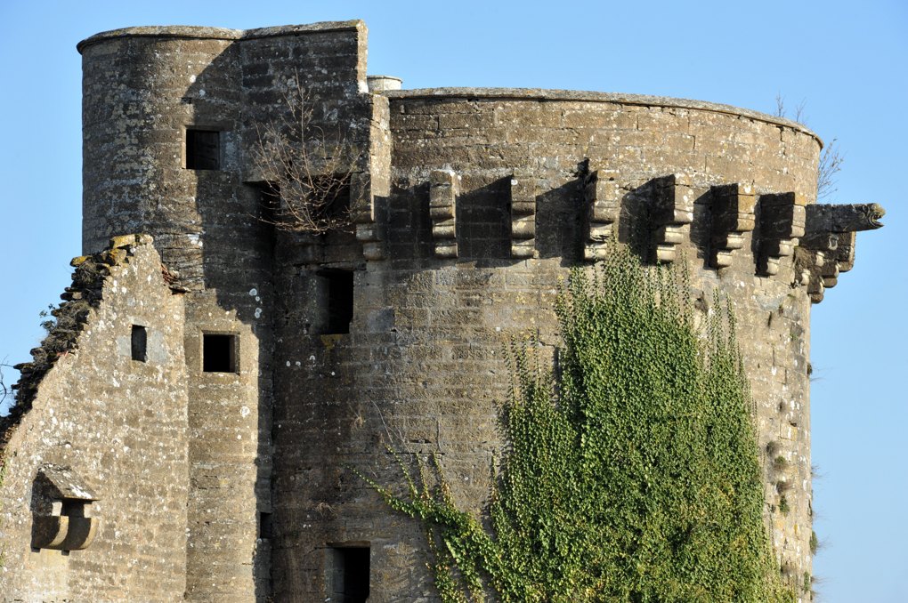 Thizy - Le château (XIIIe-XVIe siècle) : Tour ronde (donjon du début du XVe siècle)