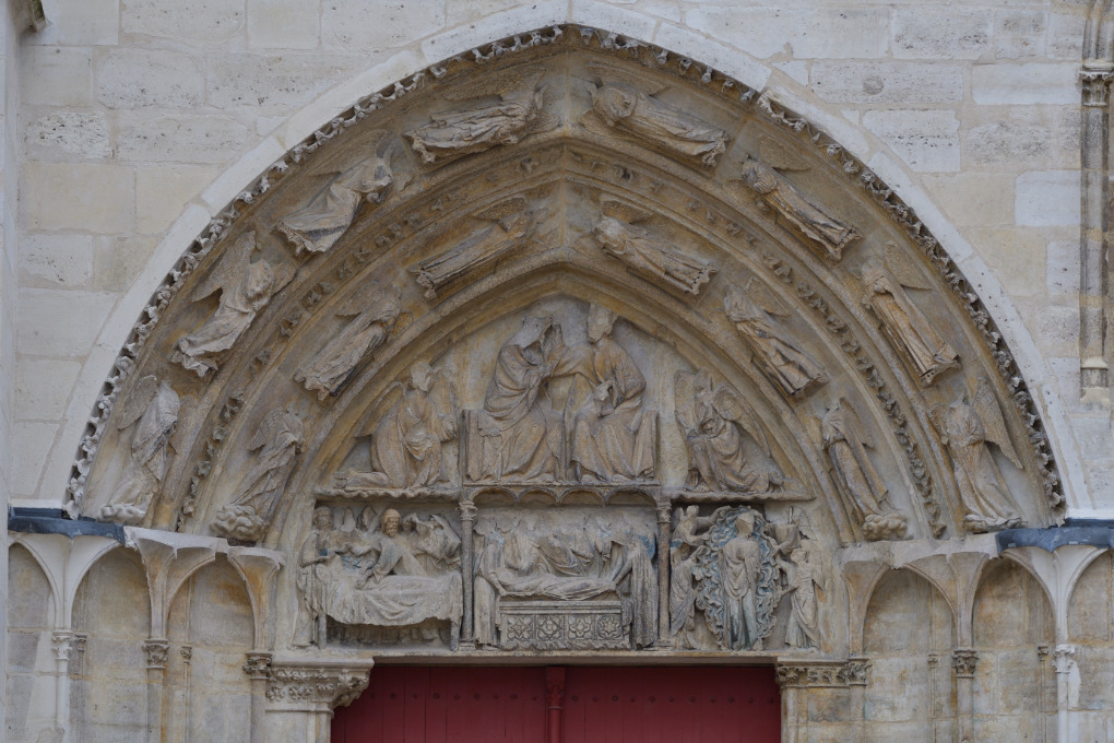 Sens - Cathédrale Saint-Etienne (XIIe-XVIe siècle) : portail de la Vierge (sud)