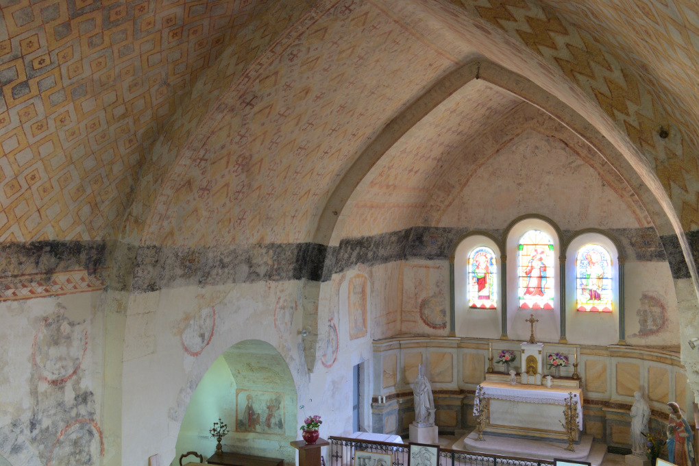 Chassignelles - Eglise Saint-Jean-Baptiste (XIIe-XVe s.) : peintures murales