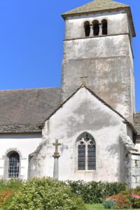 Sainte-Hélène - Eglise Saint-Symphorien (XIIe s. et époque gothique) : le clocher roman (fin du XIIe s.)